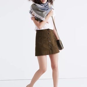 Madewell Button-front Mini Skirt